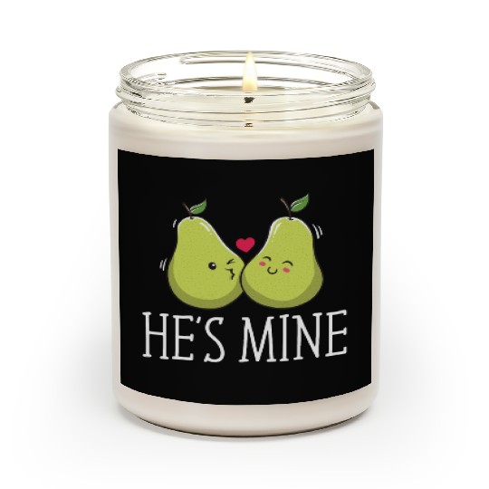 Hes Mine Funny Bride Humor Future Wife Wedding Pun Scented Candles