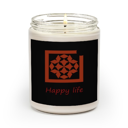 Happy life Winter design Scented Candles