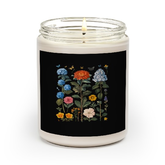 various flowers and butterflies Scented Candles