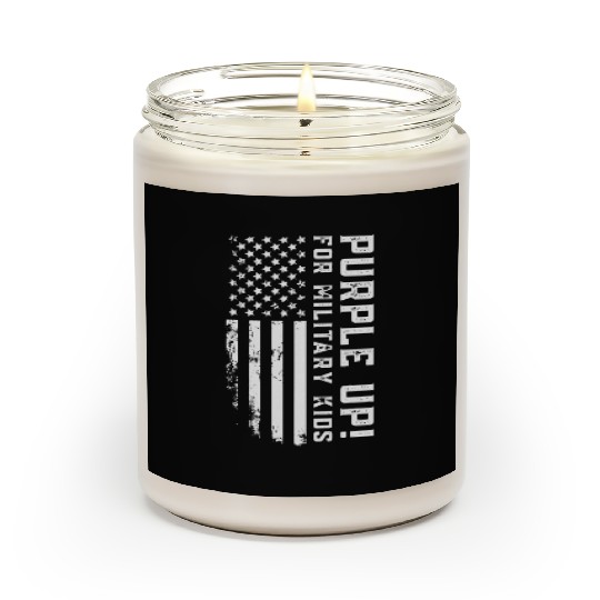 US Flag Purple Up for Military Kids Scented Candles