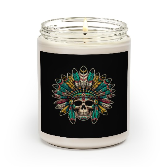 Indigenous Native American Skull Head Scented Candles
