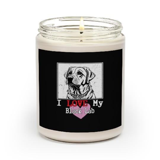 I Love My Black Lab Owner Labrador Retriever Scented Candles