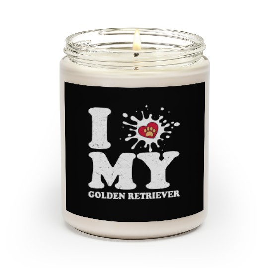 I Love My Golden Retriever Retriever Breed Dog Own Scented Candles