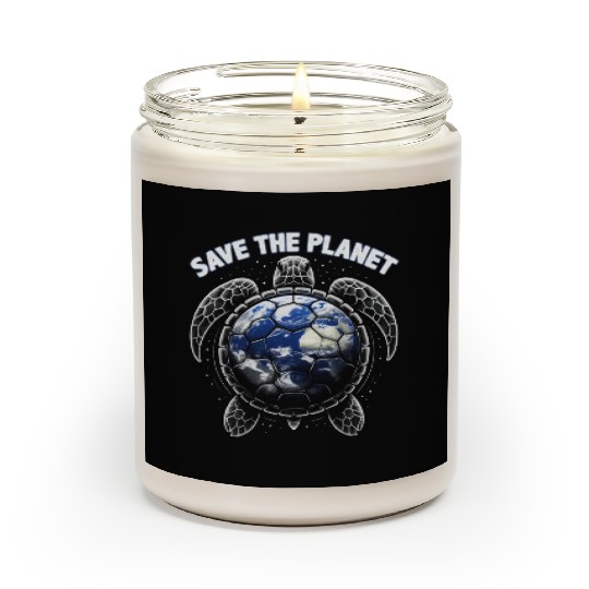 Save The Planet Turtle Environment Ocean Earth Day Scented Candles