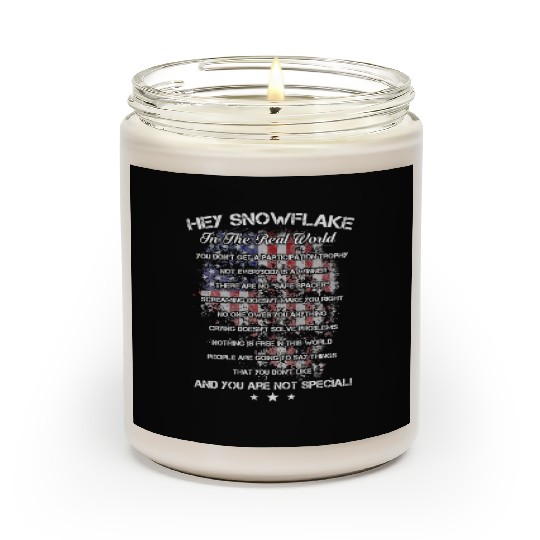 Hey Snowflake In The Real World Veteran Military Scented Candles