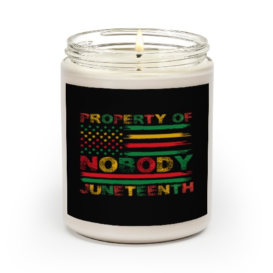 Property Of Nobody Juneteenth US American Flag Scented Candles