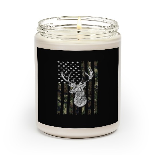 Whitetail Buck Deer Hunting American Camouflage Scented Candles