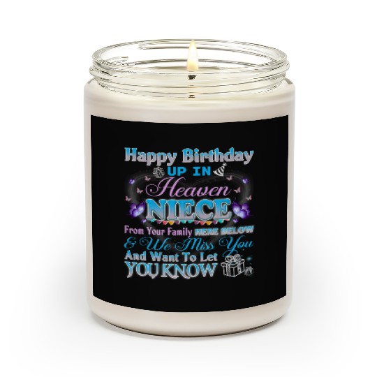 Happy Heavenly Birthday Up In Heaven My Niece Scented Candles