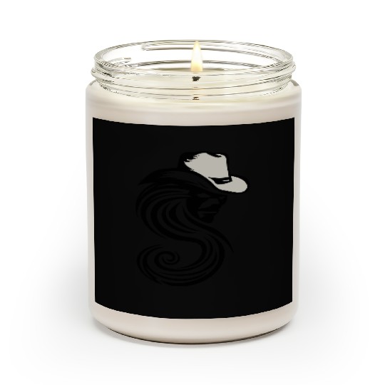 Dust Devil Cowboy Design Vector 2 Colors Scented Candles