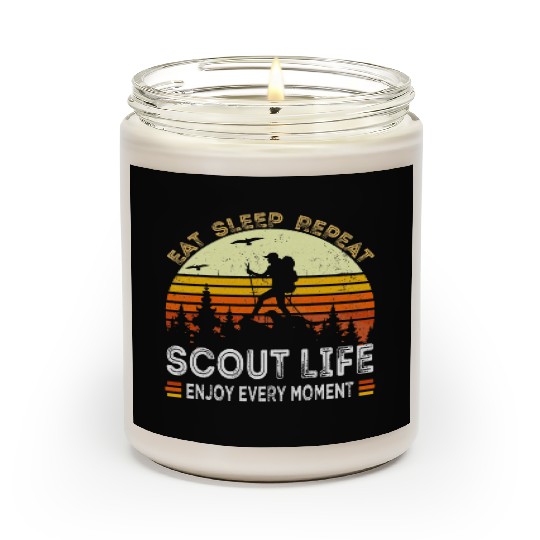 Eat Sleep Scout Repeat Camping Scented Candles