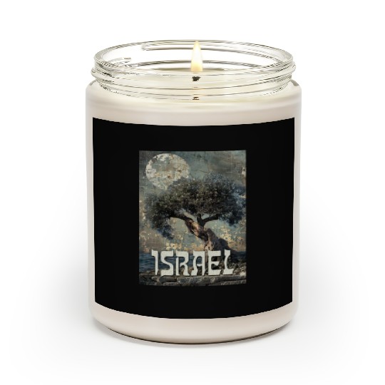 Israeli Scene with Olive Tree and the Scented Candles