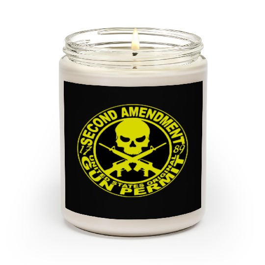 2nd Amendment Gun Permit © WhiteTigerLLC.Com Scented Candles