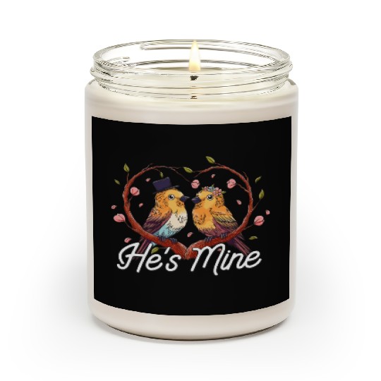 Hes Mine Funny Bride Humor Future Wife Wedding Pun Scented Candles