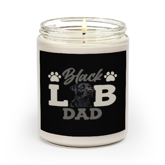 Black Labrador BLACK LAB DAD Labrador Owner Scented Candles