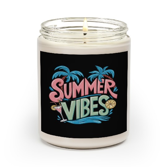 Summer Vibes Sun Vacation Palms Scented Candles