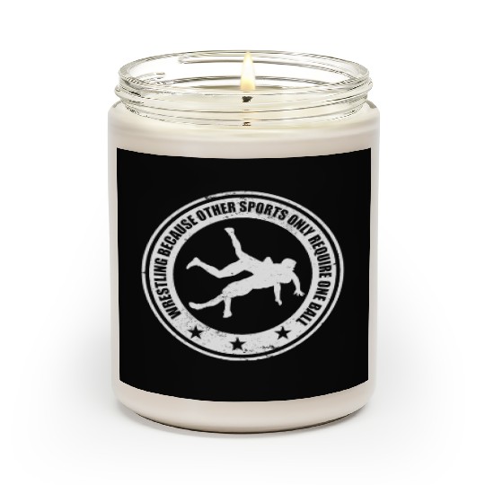 Wrestling Team Athlete Pro Youth Wrestler Funny Scented Candles