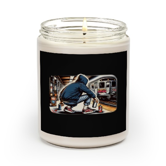 AI Teen in Subway Layup Underground- Masked Border Scented Candles