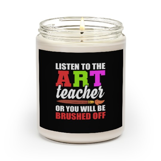 Funny Art Teacher Art Critic Scented Candles