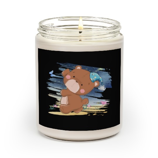 Sleeping Bear Walking On Beach Using Piyama Scented Candles