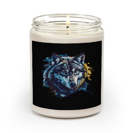 Alpha Wolf Paint Splash Scented Candles