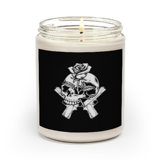 Skeleton Roses Guitar Skull Roses Guns Scented Candles