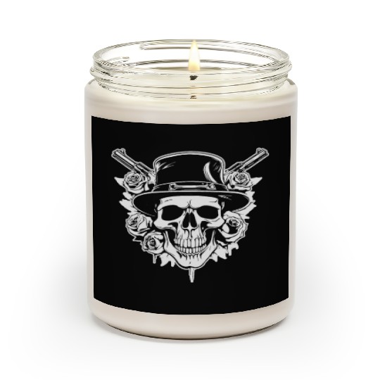 Skeleton Roses Guitar Guns Skull Roses Scented Candles