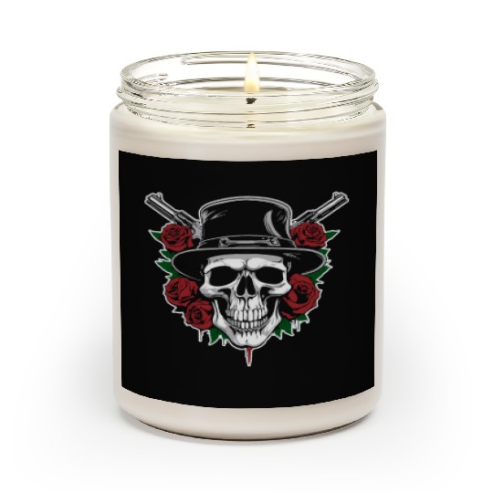 Skeleton Roses Guitar Guns Skull Roses Scented Candles