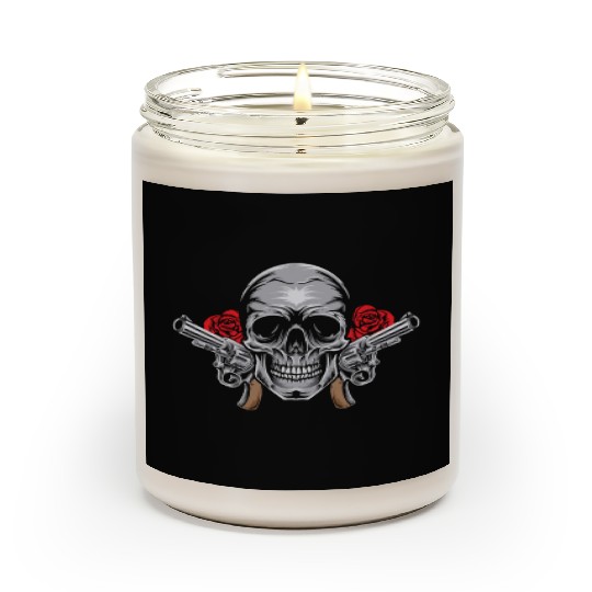 Skeleton Roses Guitar Skull Roses Guns Scented Candles