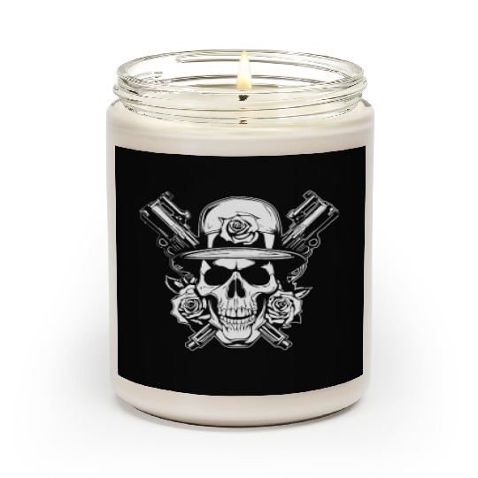 Skeleton Roses Guitar Skull Roses Guns Scented Candles
