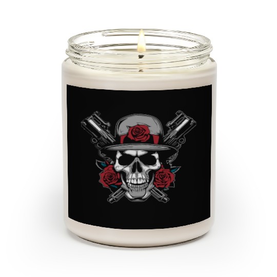 Skeleton Roses Guitar Skull Roses Guns Scented Candles