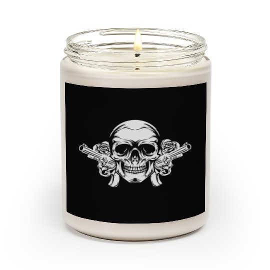 Skeleton Roses Guitar Skull Roses Guns Scented Candles