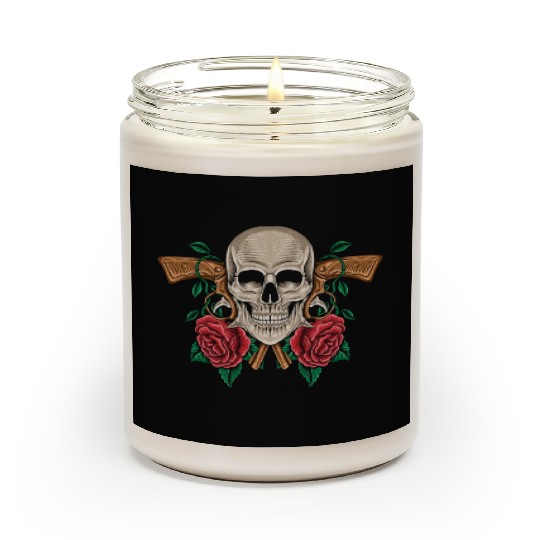Skeleton Roses Guitar Guns Skull Roses Scented Candles