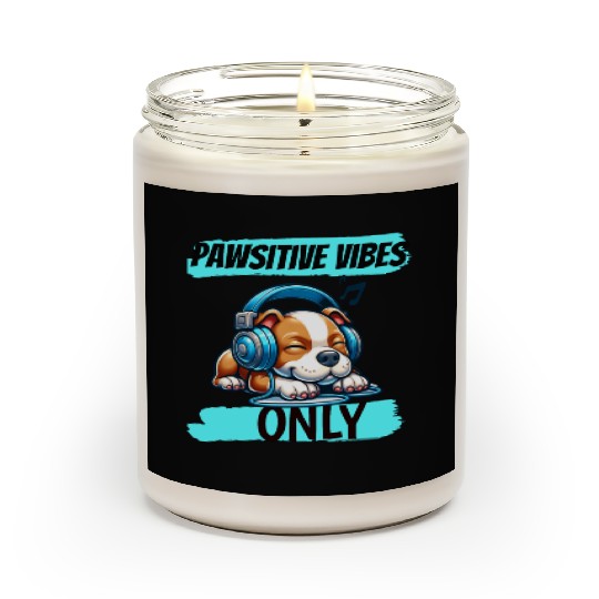 Pawsitive vibes only pitbull Scented Candles