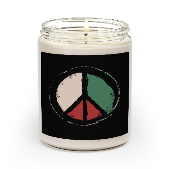 Free Palestine - Peace Symbol Scented Candles