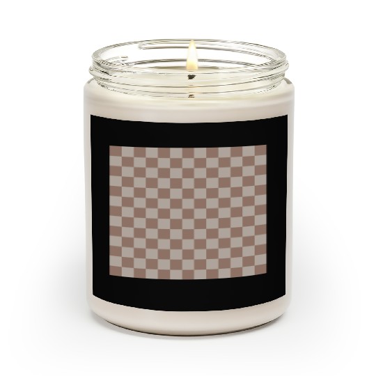 Brown Classic Checkered Big Checkerboard Scented Candles