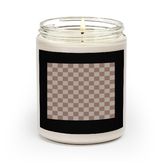 Brown Classic Checkered Big Checkerboard Scented Candles