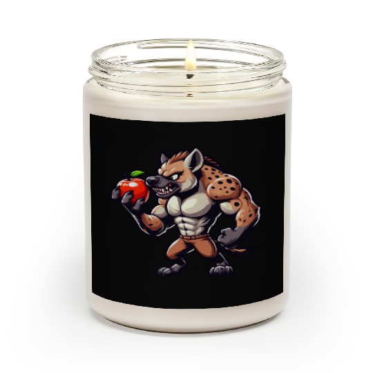 Hyena Enjoying Apple Fitness Workout Scented Candles