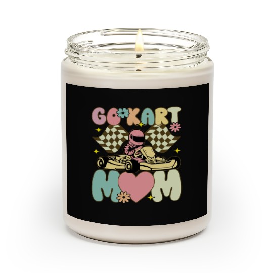 Go Kart Mom Groovy Racing Mom Karting Racer Scented Candles