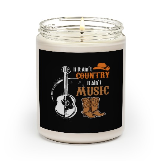 Music Guitar Cowboy Scented Candles