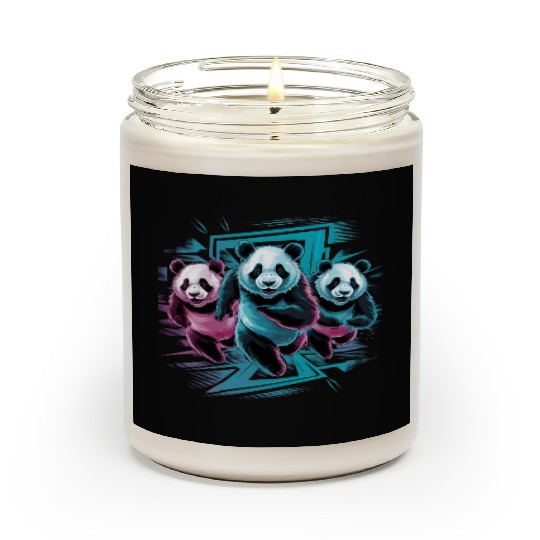 Team Player Three Big Panda Running Scented Candles