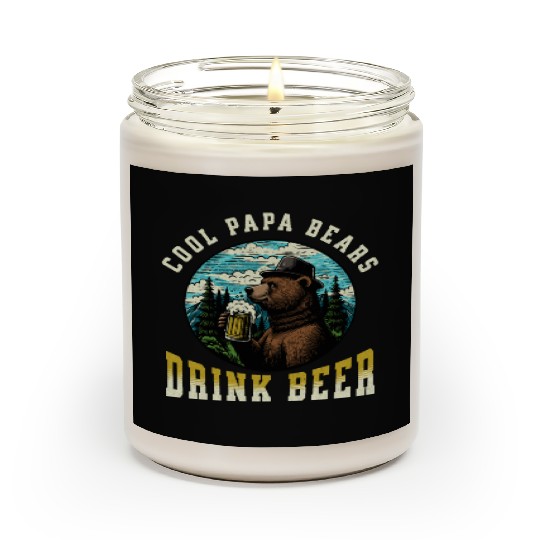Cool Papa Bears Drink Beer Scented Candles