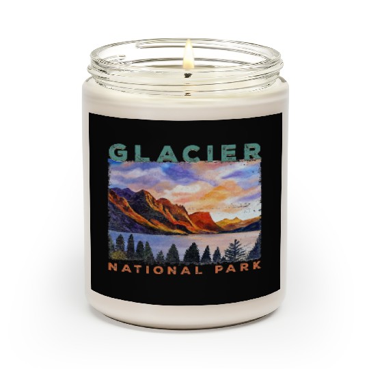 Glacier National Park Retro US Montana Parks Scented Candles
