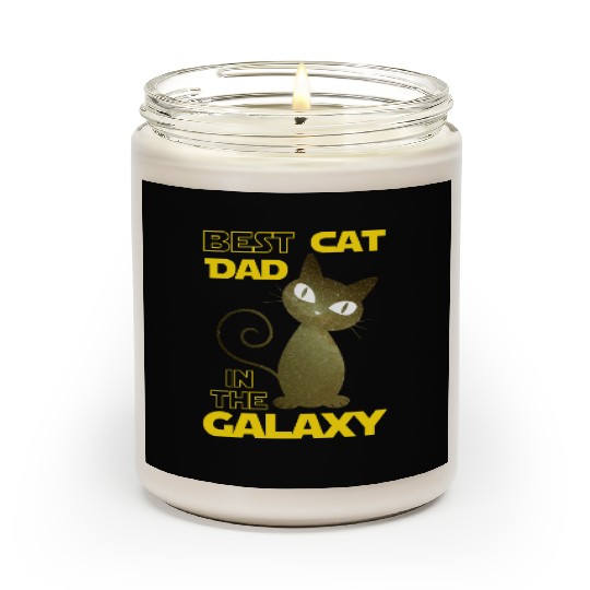 Galaxy Cat Best Cat Dad Scented Candles