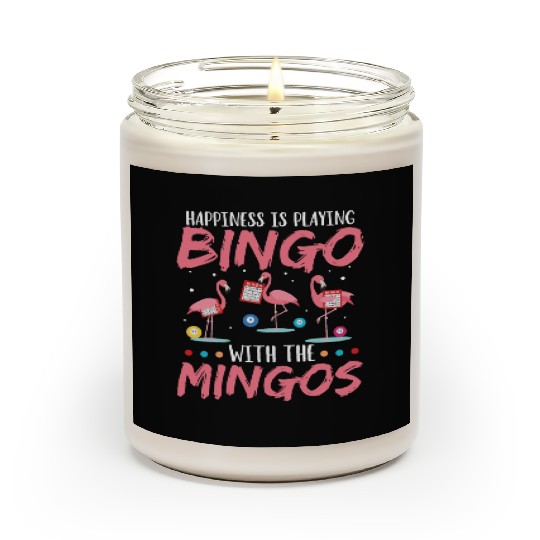 Funny Bingo Player Happiness Flamingo Scented Candles