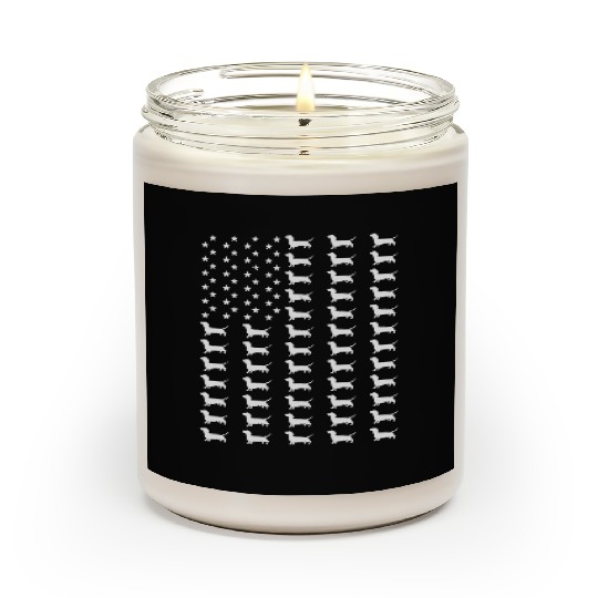 American Flag Silhouette Dachshund 4th Of July Scented Candles