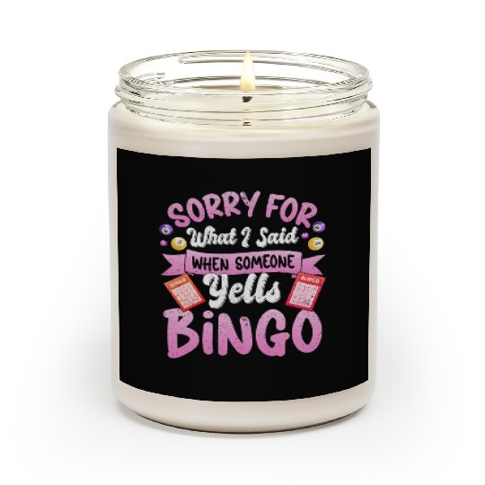 Funny Bingo Player Women Scented Candles