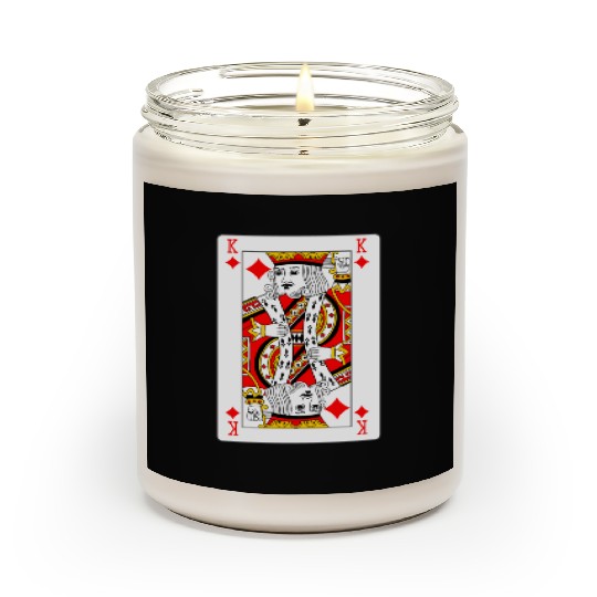 King of Diamonds Playing Card Scented Candles