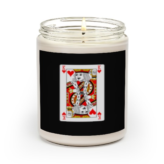 King of Hearts Playing Card Scented Candles