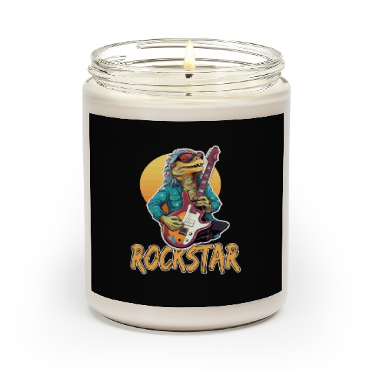 Rockstar Reptile Musician with Electric Guitar Scented Candles