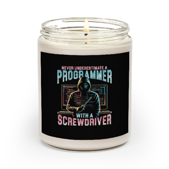 Robotics Engineer Programmer With A Screwdrive Scented Candles
